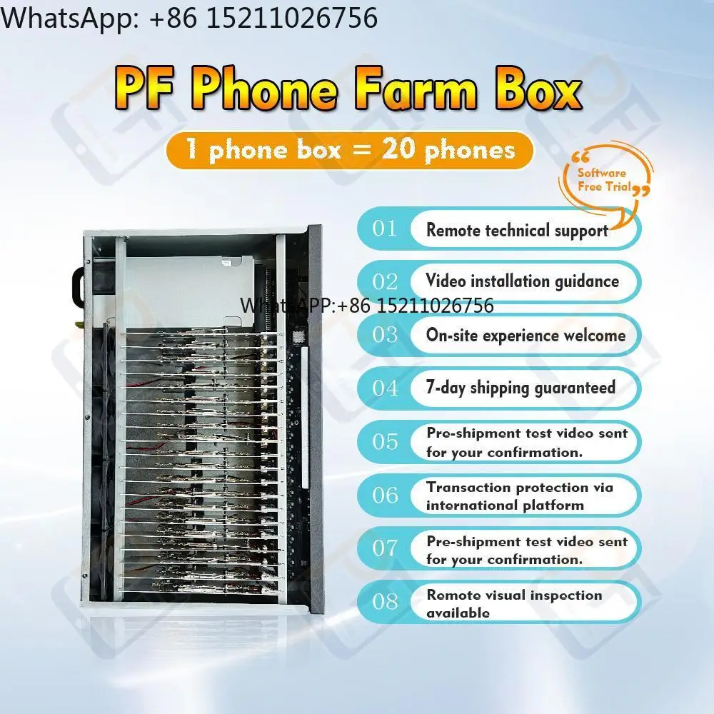 Used Compatible Phone Farm Box for S8/S9/S10/Note5/Note8 with 64g Memory 4G/5G Server Chassis for Social Media Bot Control