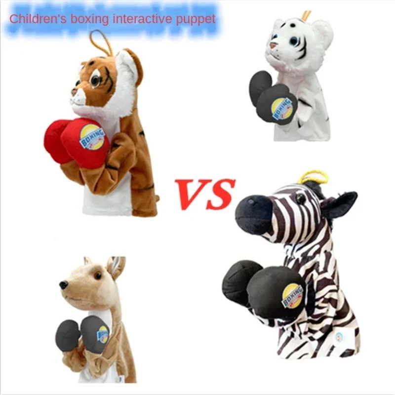 New Boxing Plush Fighter Doll Dinosaur Kangaroo Doll Boxing Parent Child Game Interactive Plush Toy Christmas Birthday Gift