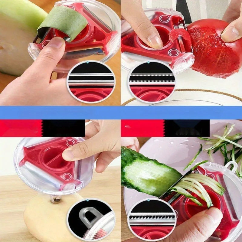 3in1 Magic Trio Peeler Set Slicer Shredder Peeler Julienne Cutter Multi Peel Blade Zesters Grater Kitchen Tool Accessorie