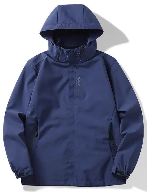 

Men's 2026 New Style Windproof Workwear Jacket Climbing Clothes Spring Autumn Casual Loose Fit Zipper Closure Hooded Coat