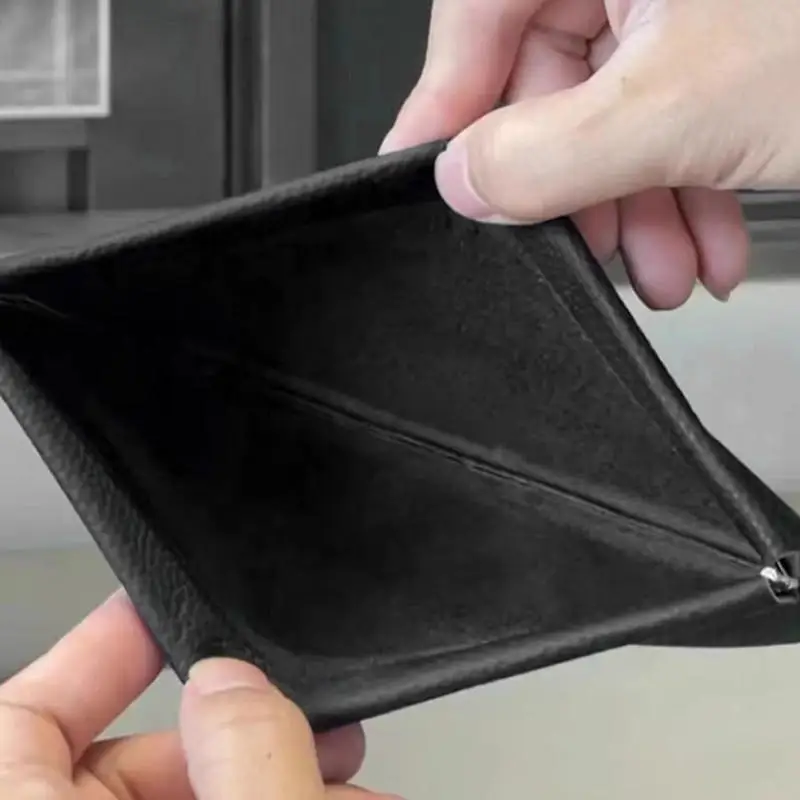 Ultra Thin PU Leather Automatic Close Wallet Large Capacity Multifunctional Pouch Portable Coin Purse Phone Bag Daily Accessory
