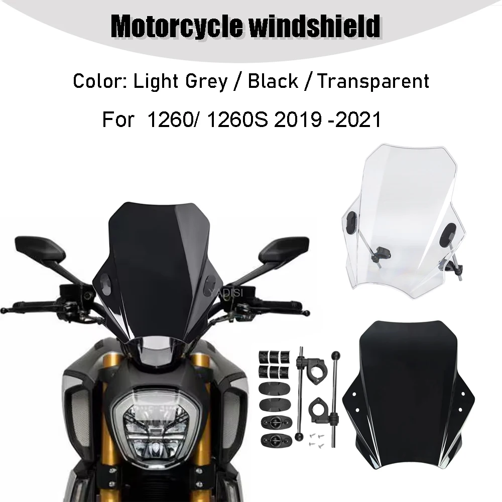 

Для DUCATI DIAVEL 1260 1260S 2019 2020 2021 новое регулируемое лобовое стекло мотоцикла 2022