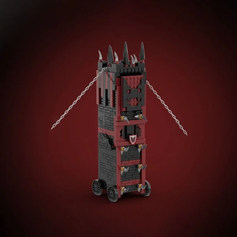 Modelo Medieval Moc ladrillos de construcción Modular Caballero asedio torre modelo tecnología bloques Navidad DIY juguete construcción regalo