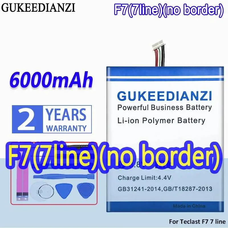 

High Compatibility For Teclast F7 7 Line Without Frame,7 Cables 6000Mah Lightweight Laptop Battery