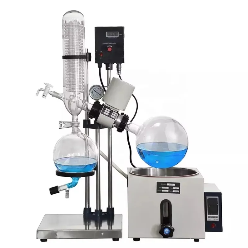 Lab Vacuum Solvent Distillation Extractor Oil Alcohol Wine Herb Rotovap 5l Rotary Evaporator RE-501