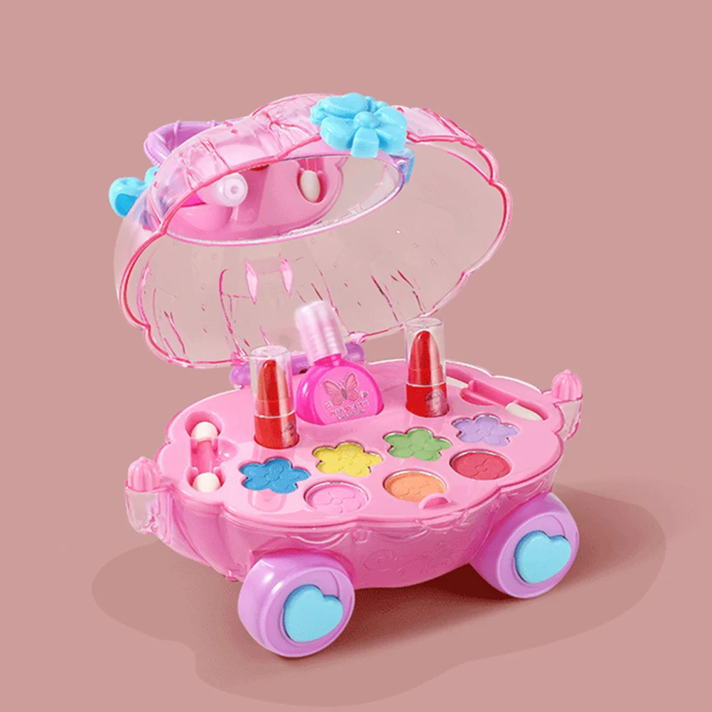 1 ensemble 1 ensemble de maquillage pour enfants Soluble dans l'eau sûr Abs simulé Kit pour les filles jeu de rôle enfants maquillage lavable