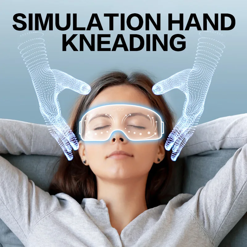 مع الحرارة اللاسلكية الذكية العناية بالعين قناع التدليك أداة الاهتزاز ساخنة ضغط العين مدلك