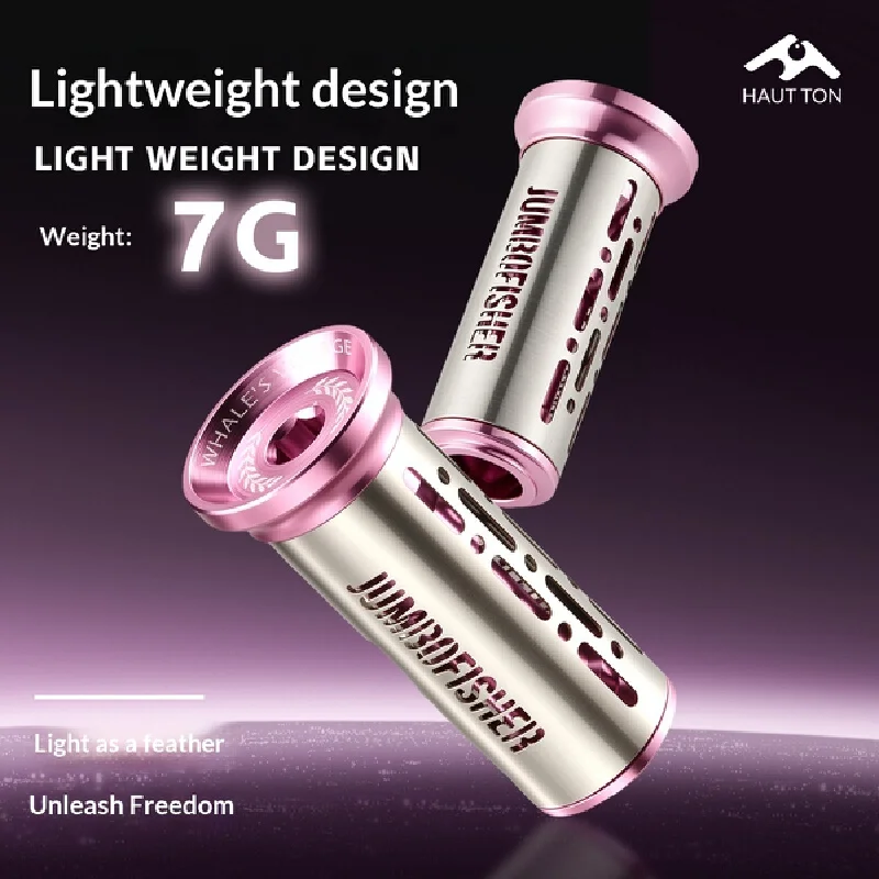 HAUT TON Modified Fishing Reel Knob Stainless Steel Hollow Titanium Alloy Lightweight 7G Diy Universal Baitcasting Spinning Lure