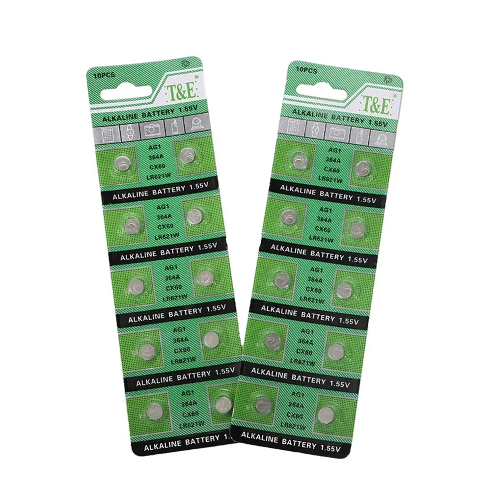 Coin Cell Battery 1.55V 13mAh AG1 LR621 364 164 531 SR621SW SR60 CX60 2-50PCS For Watch Toys Remote Control