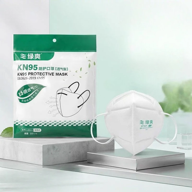 10pcs/20pcs/30pcs Disposable Mask KN95 Face Masks Breathable Cup Dust Safety Filter with Elastic Ear Loops and Nose Bridge Clip