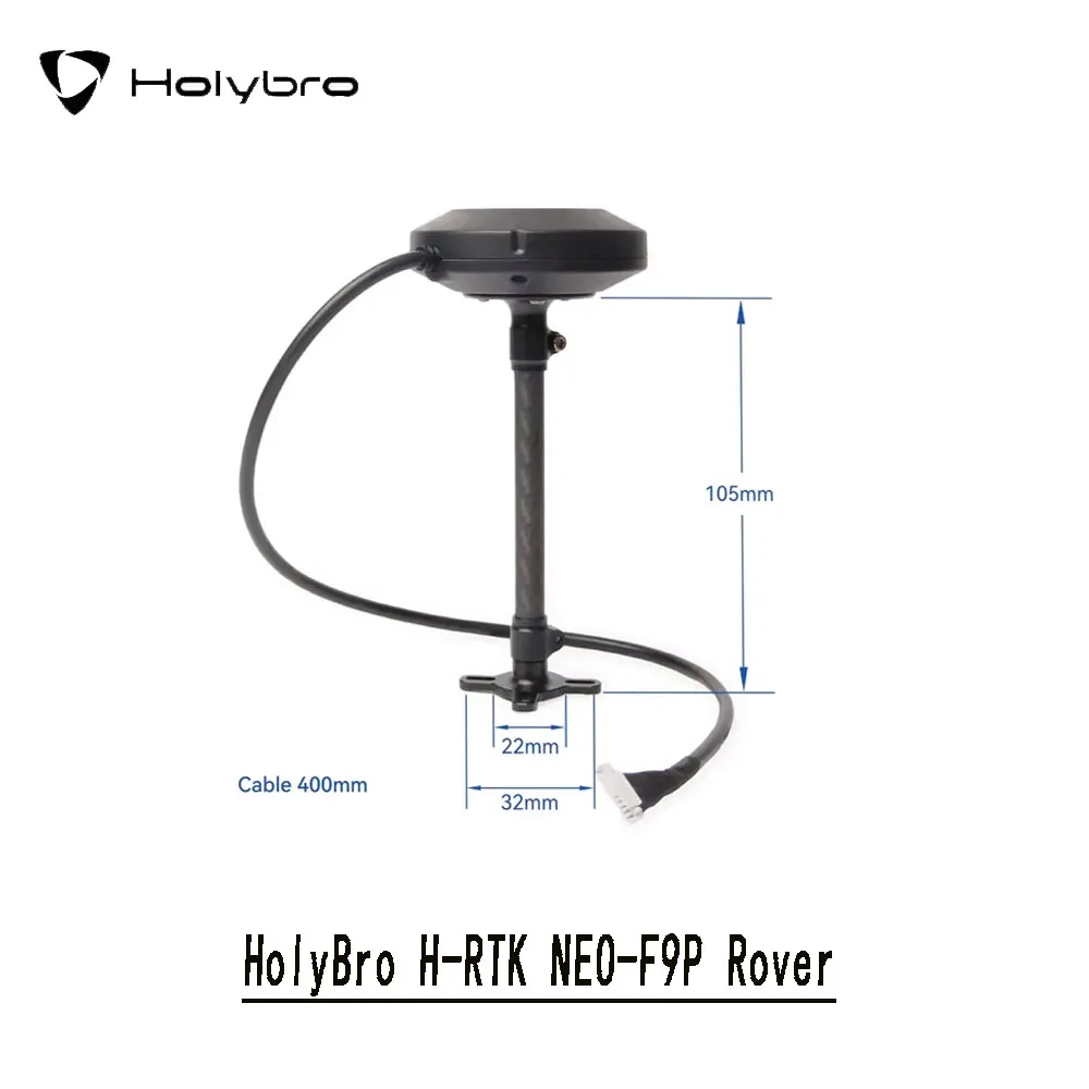 

HolyBro H-RTK NEO-F9P Rover IP66 Водонепроницаемый компас RM3100 для профессионалов точного геодезического дрона
