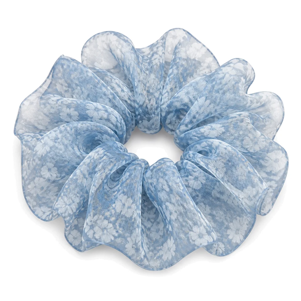 XYPP-87 Handmade Pattern Single-Layer Scrunchie Handmade Elastic Hair Tie for Ponytail and Bun, Soft Gathered Hair