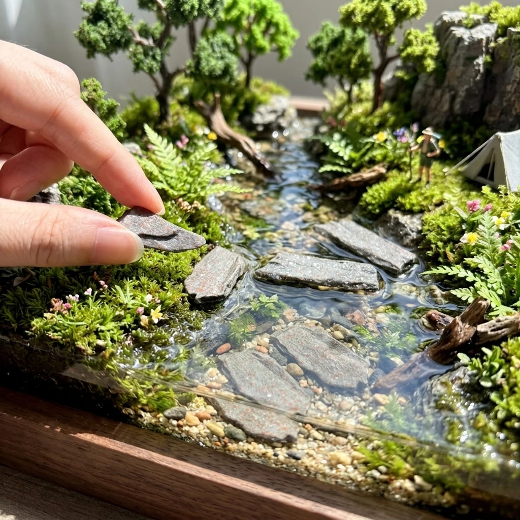10pcs Stepping Model Stones Irregular for Garden Pathway Walkway,Miniature Outdoor Landscaping Decorative Step Rocks