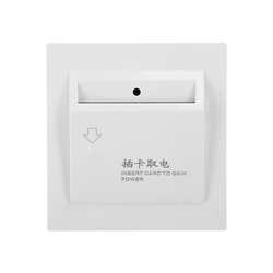 AC180-250V 86 Type Hotel Card Insertion Power Switch Rfid Keycard System Insert Card Power Saving Energy Switch