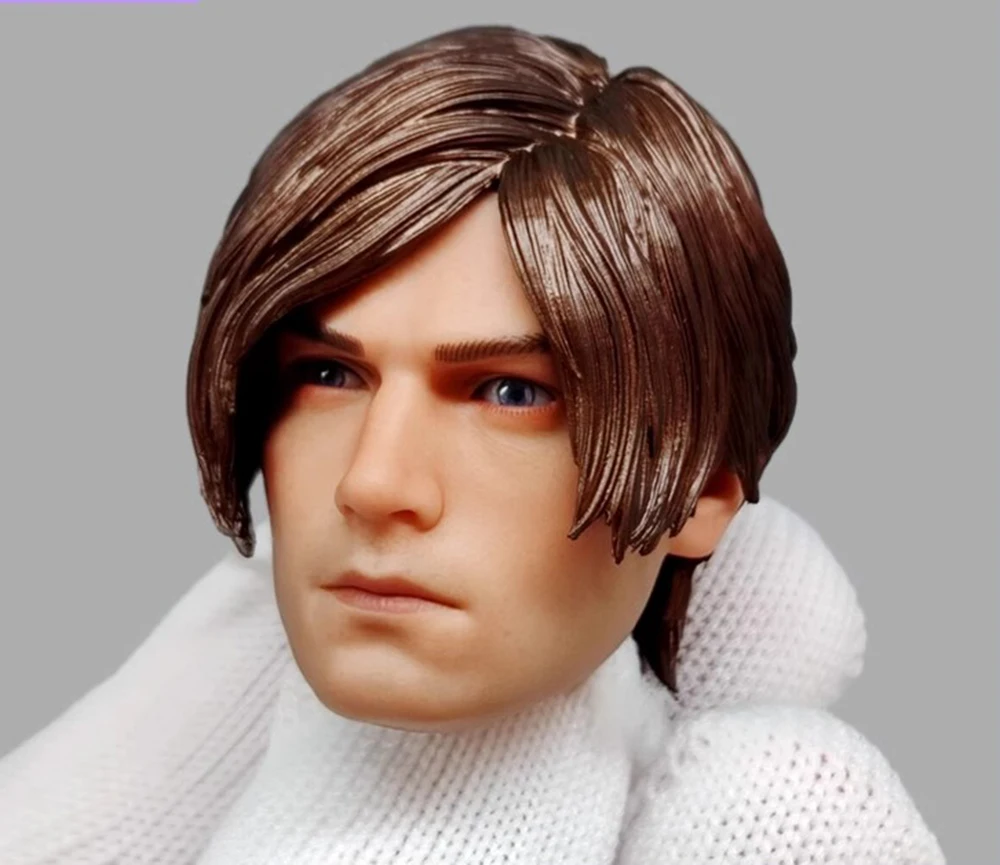 

1/6 Female Police Residents of the Man Evil Head Sculpt Carving PVC Material For 12" Action Figure Doll Collectable