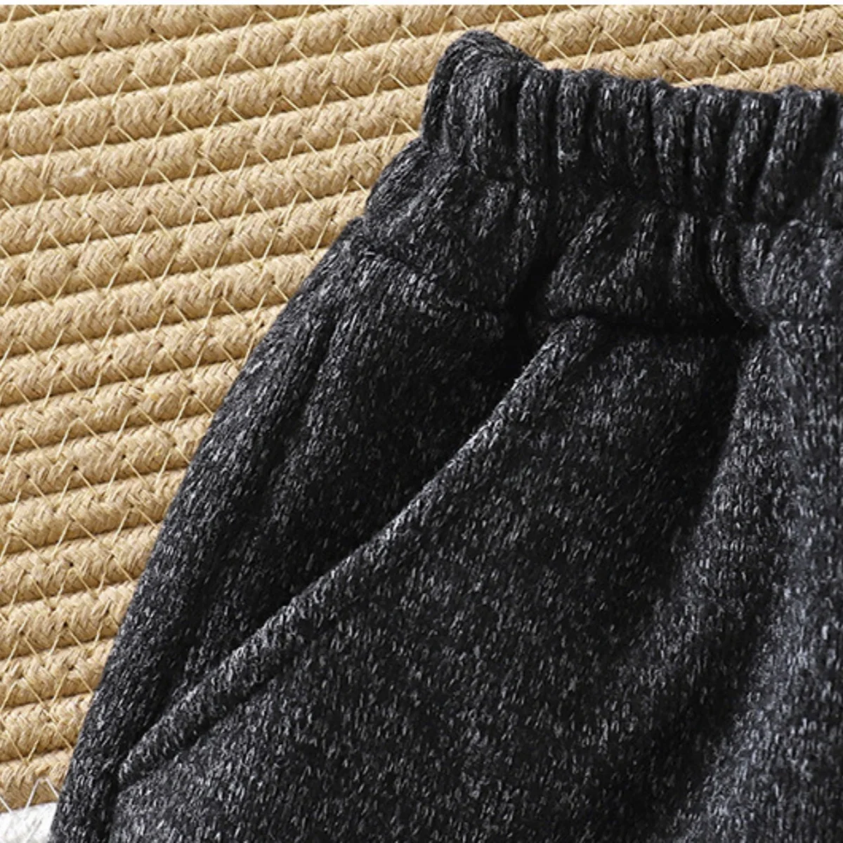 1-6 Jahre Herbst-Mädchenweste im Korea-Stil mit Rüschen und Spitze, O-Ausschnitt, Langarm-Oberteil, Weiche Elastische Taille, Kinderhose – Detail 9