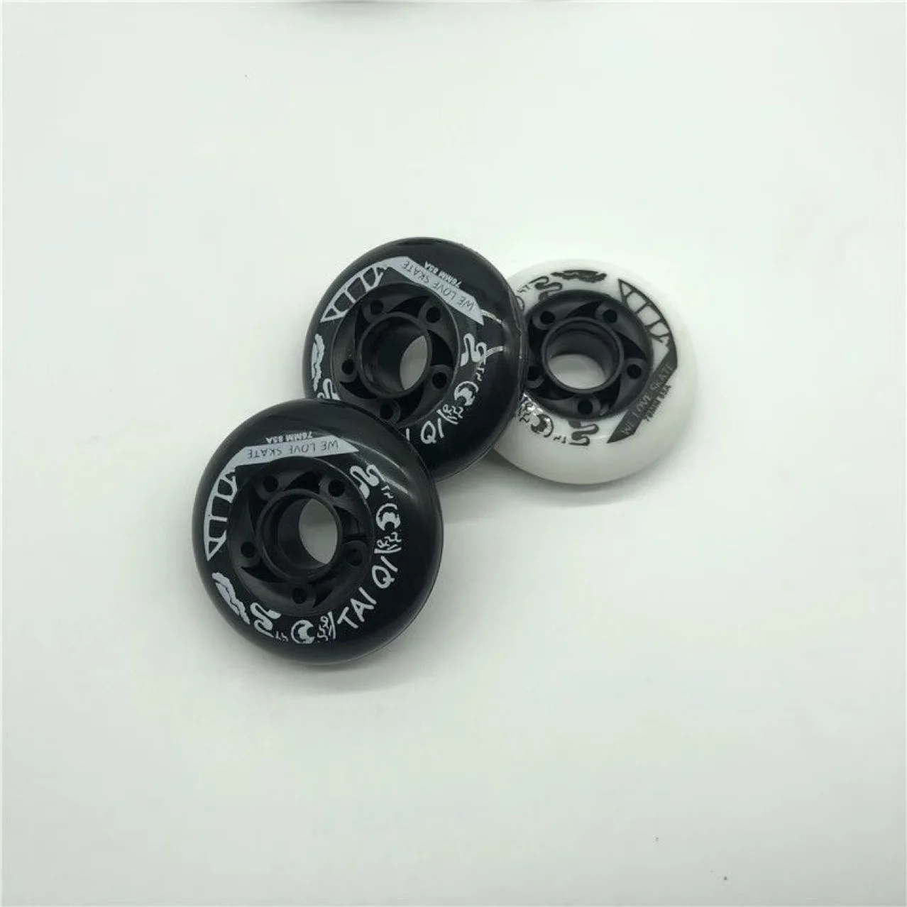 Ice skate wheels street brush high elastic wear-resistant brake wheels inline roller skates flat flower wheels