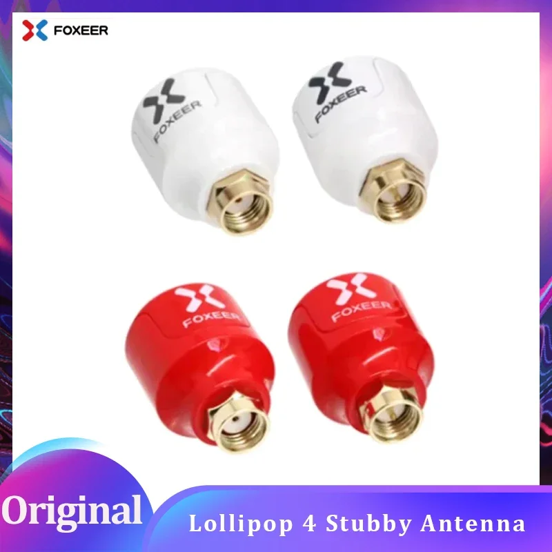 2PCS Foxeer Lollipop 4 V4 Stubby FPV Antenna 2.6DBi 5.8G LHCP RHCP SMA RP-SMA Micro Mushroom Receiver Antenna For FPV RC Drone