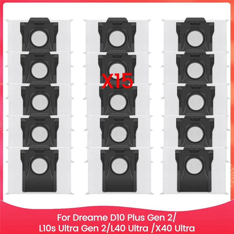 A21F-For Dreame D10 Plus Gen 2/L10s Ultra Gen 2/L40 Ultra /X40 Ultra مكنسة كهربائية أكياس غبار يمكن التخلص منها