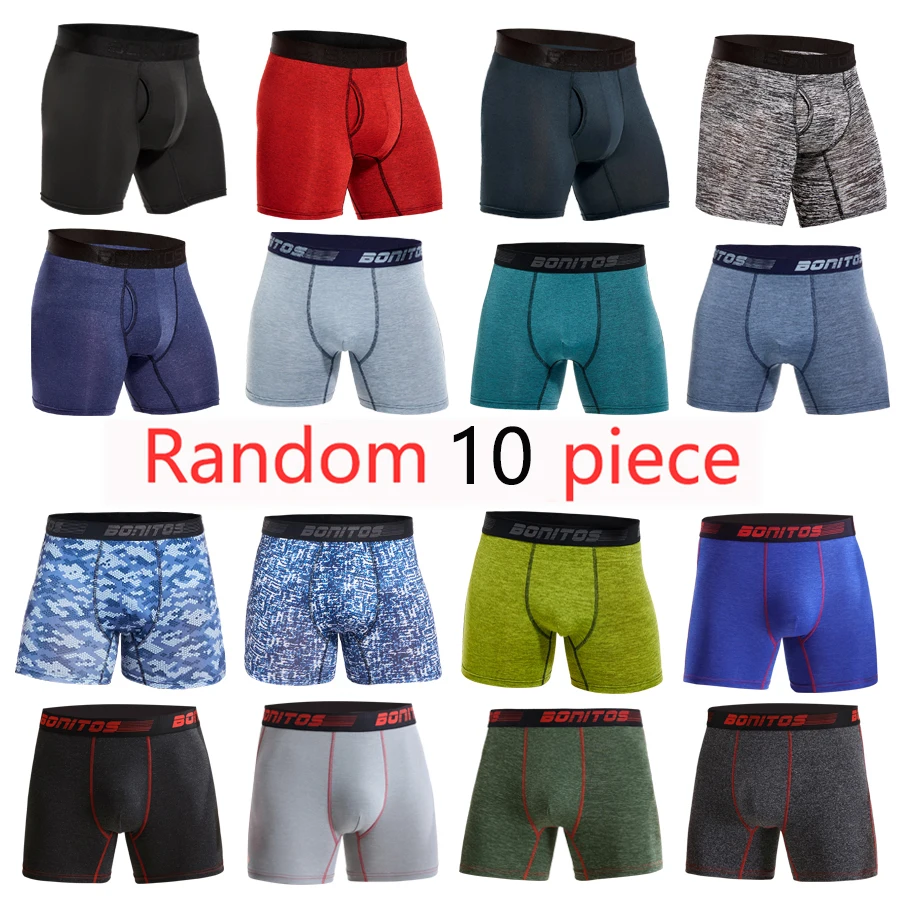 10pcs random Men Underpants open front Boxers Underwear for man boxer shorts Brand Men's Panties Sexy Mens square Underware