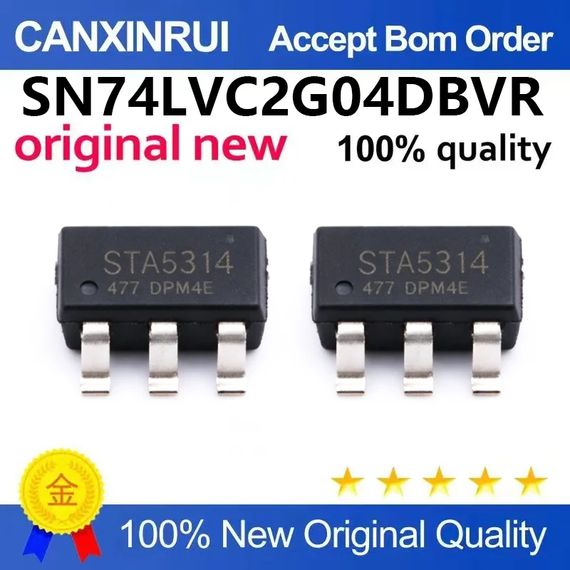 (5pcs-100pcs)New original SN74LVC2G04DBVR SOT-23-6 dual inverter patch logic chip