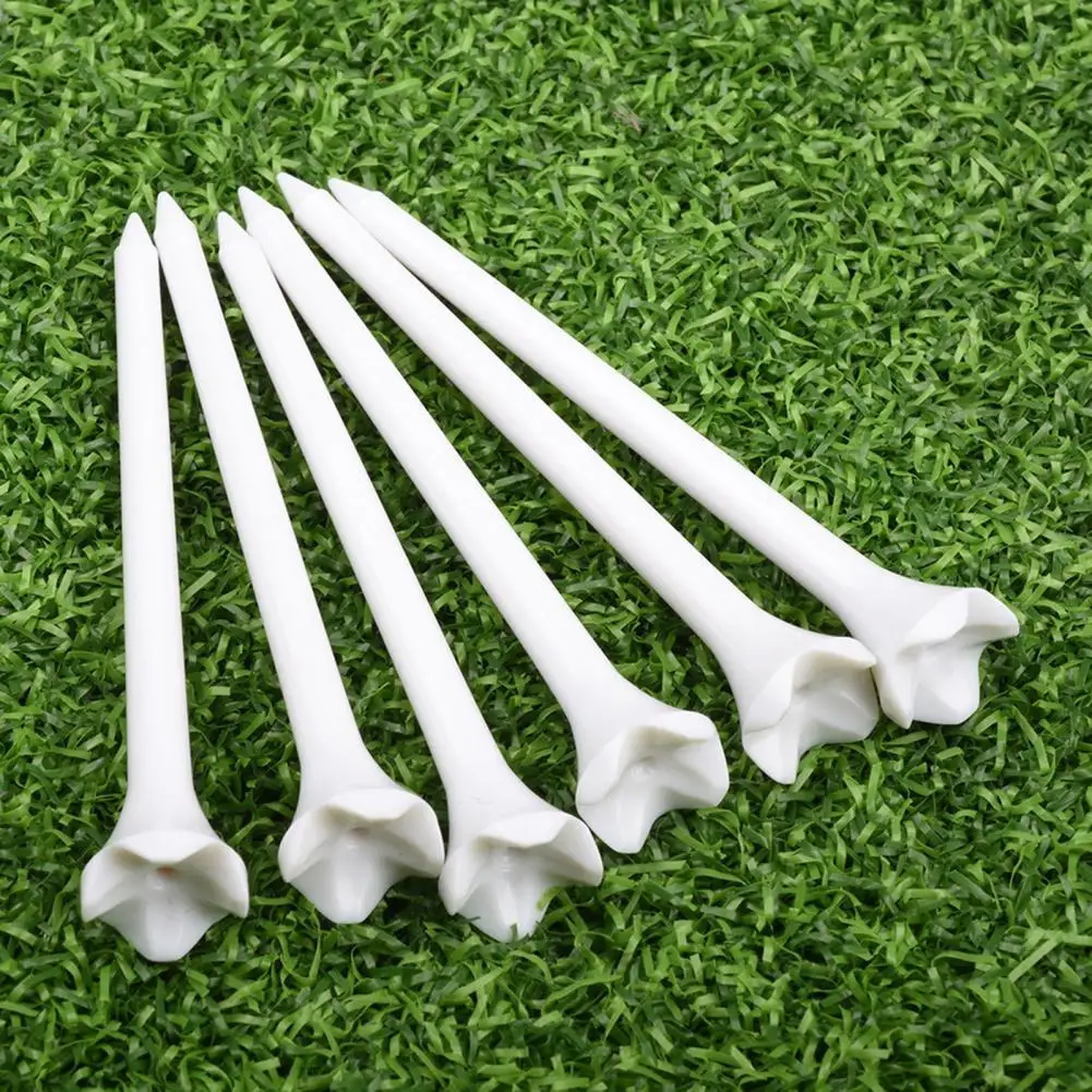 10Pcs/set Golf Tees High Stability Low Friction Reusable Simple Installation Long Plastic Golf Tees Training Aid