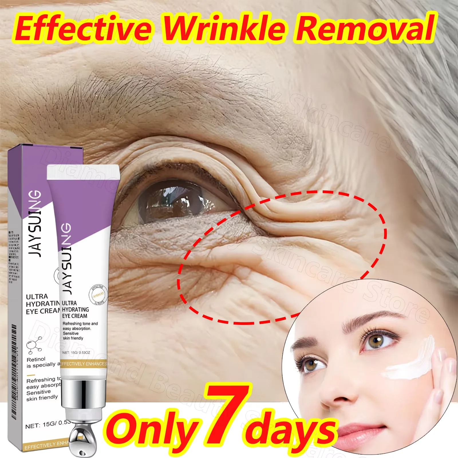

Instant Eye Bag Removal Cream Retinol Anti-Wrinkle Firming Skin Fade Fine Lines Anti Dark Circle Puffiness Brighten Eye Care