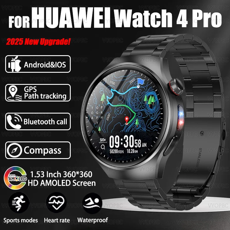 2025 For Huawei True AMOLED Smart Watch Full touch Screen 360*360 HD Health Tracker Voice Call Smartwatch Man Women  ﻿