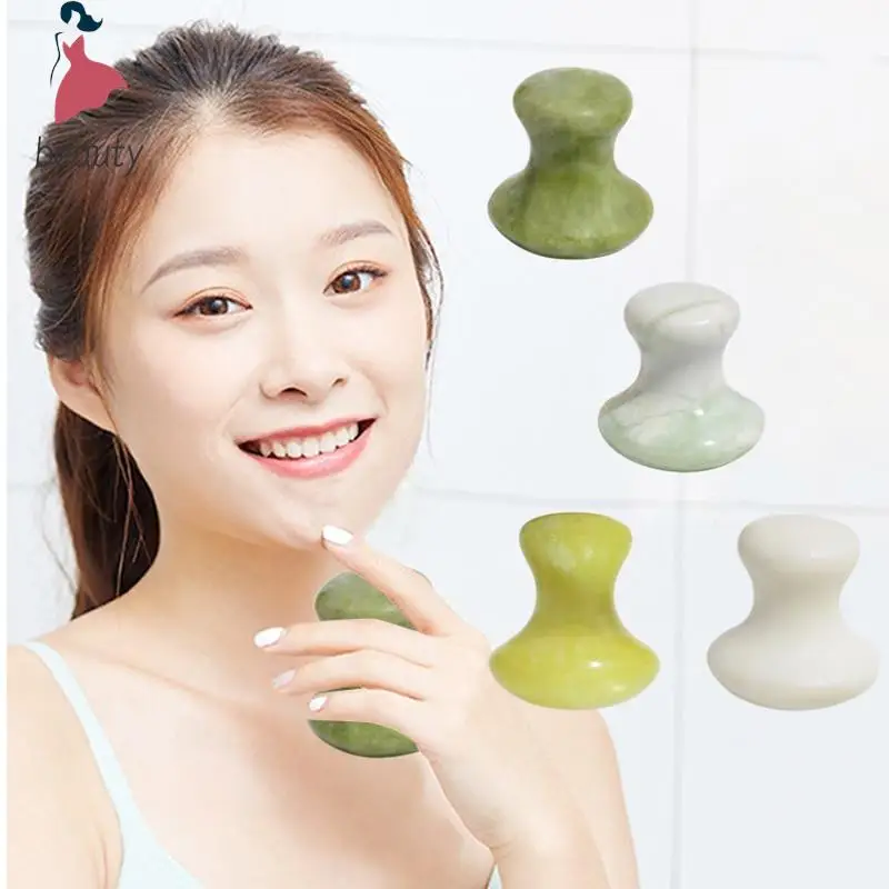 Face Massager Gua Sha Board Natural Rose Quartz Jade Mushroom Facial Massage Stone Gouache Scraper Skin Care Face Lifting Tool