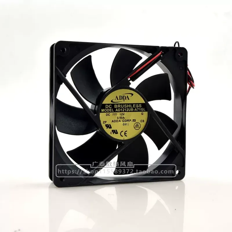 Original ADDA AD1212UB-A71GL 12V 0.5A 12025 12CM Chassis Fan for High Airflow Cooling