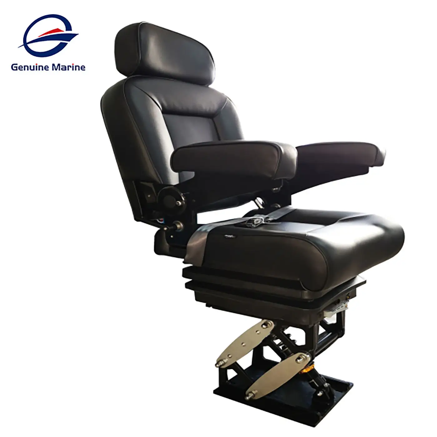 Luxury Aluminum Stainless Steel Suspension Seat Comfortable Deluxe Marine Boat Captain Shock Mitigation Seats