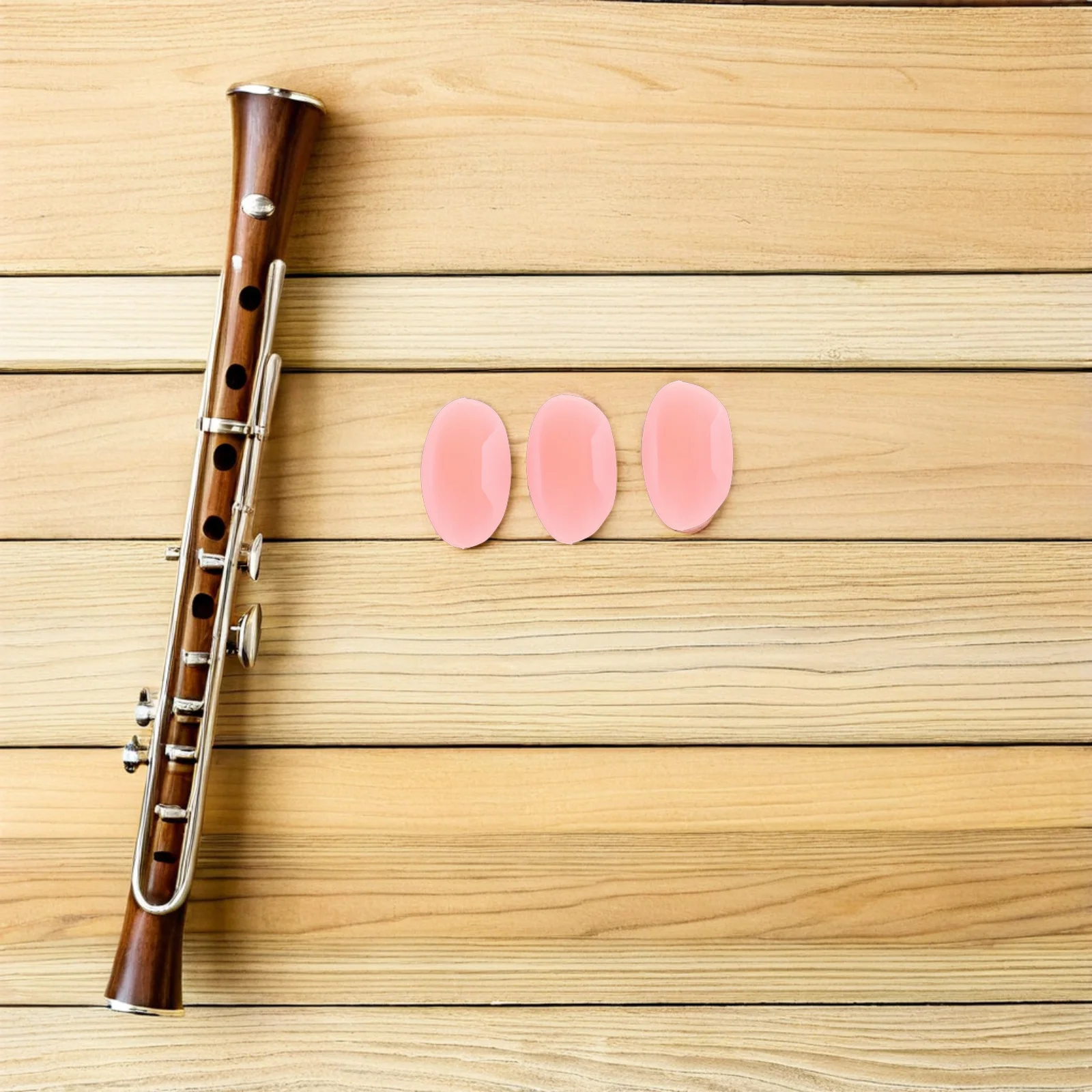 

3Pcs Pink Flute Thumb Rest Cushion Finger Support Guide Silicone Woodwind Instrument Accessories Accurate Positioning