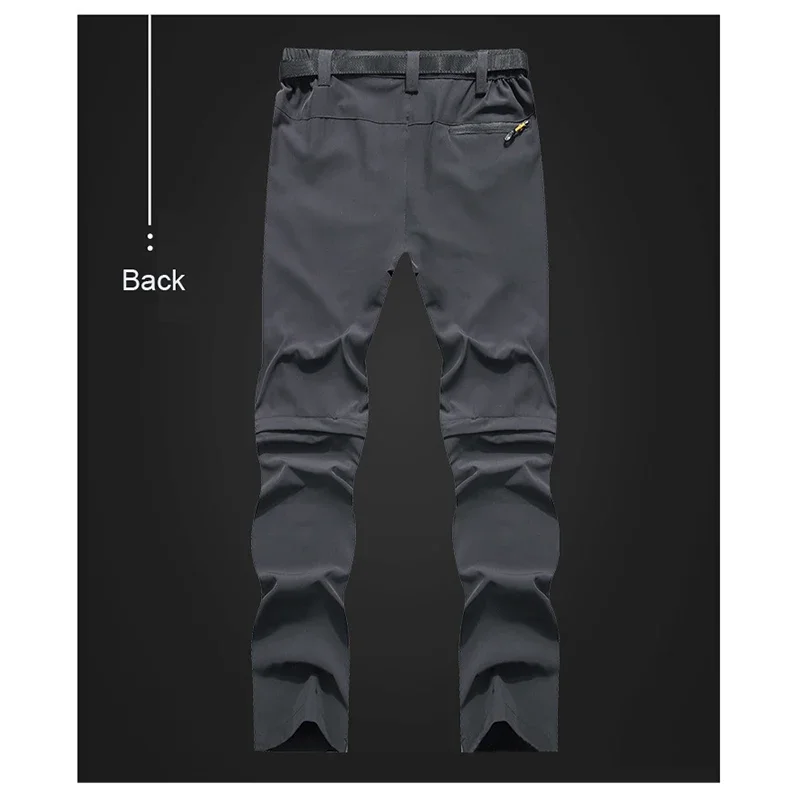 Pantalones de Trekking senderismo Camping hombres verano a prueba de rayos UV deportes al aire libre pantalones cortos desmontables ropa deportiva de secado rápido pantalones de pesca Wlaking