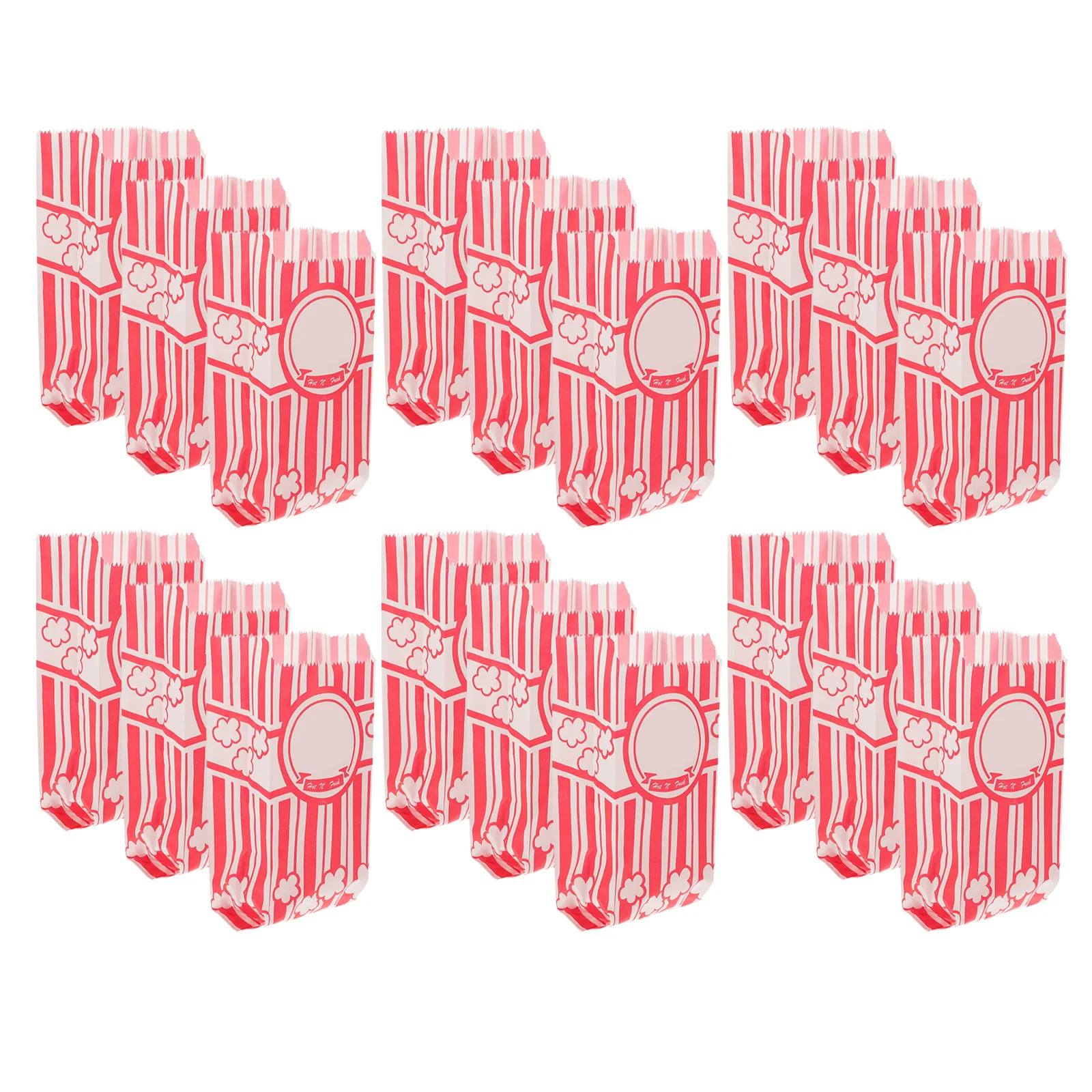 

50pcs Anti-Oil Paper Popcorn Bags Bulk Individually Wrapped Portable Snack Containers For Party Movie Night Carnival Gift