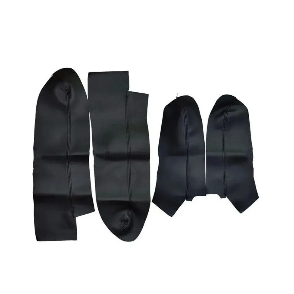 4Pcs Soft Leather Door Armrest Cover For Honda CRV CR-V 2007-2011 Black Car Door Armrest Panel Skin Cover Trim Accessories