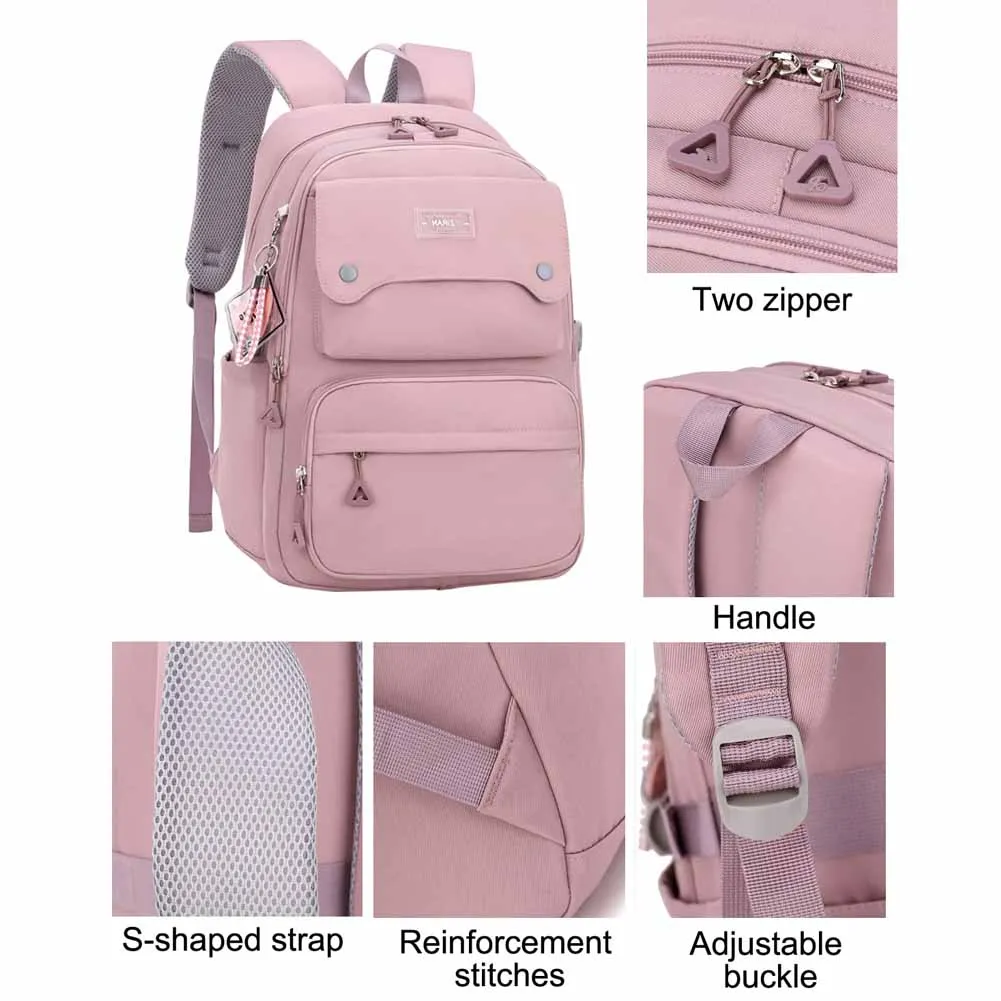 Mochila informal para adolescentes, bolso para ordenador portátil de viaje diario para mujer