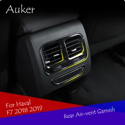 Car Rear Console Air Conditioner Output Frame Trim 2Pcs/Set For Haval F7 2019 2020 2021 2022 2023 car accessories
