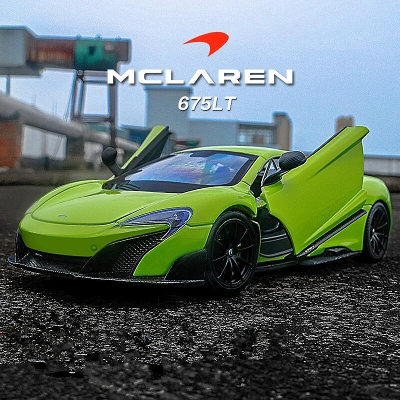 

Large Size 1:24 Mclaren 675LT Sports Alloy Car Model Diecasts Metal Vehicles Car Model Collection Simulation Car Kids Toys Gift