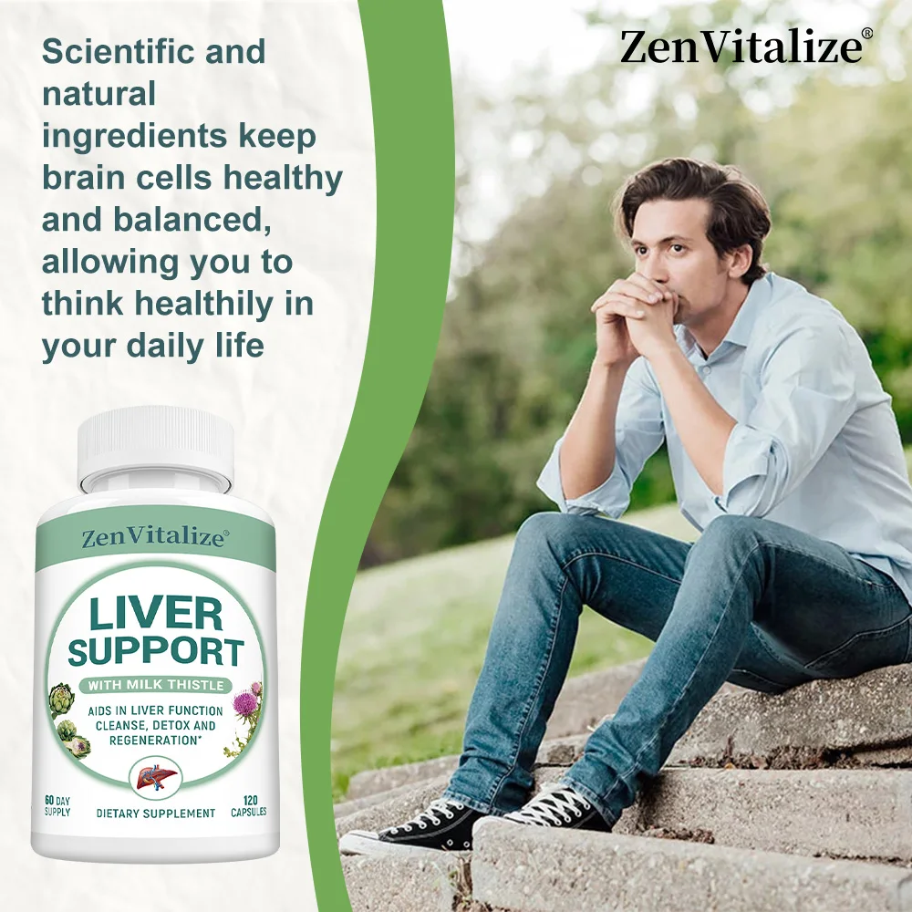 Liver Detox & Cleanse - Supports Healthy Liver Detoxification, Antioxidants, Improves Indigestion, with Milk Thistle, Dandelion