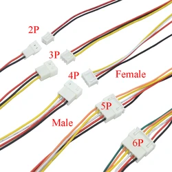 10Pairs Micro JST XH 2,54 2P 3P 4P 5P 6PIN Männlich Weiblich Stecker Stecker 2,54mm Pitch Mit Draht Kabel Batterie Ladekabel