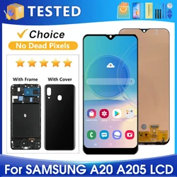 Tested A20 For Samsung A205F A205G A205W A205U A205S LCD Display Touch Screen Digitizer Assembly Replacement