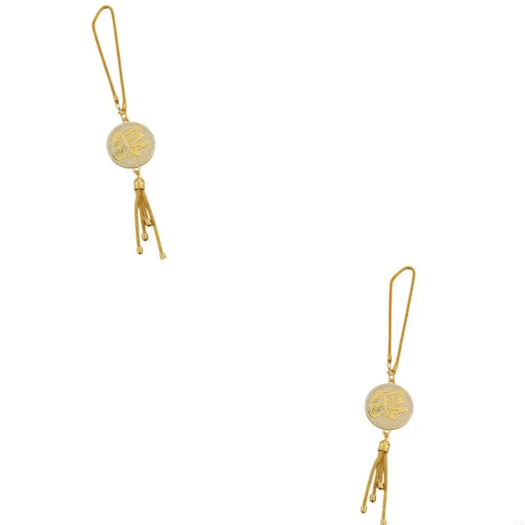 195C Delicate Crystal Tassels Charm with Weatherproof Coating Fringe Auto Accessory Metal Texture for Wedding Party and Special
