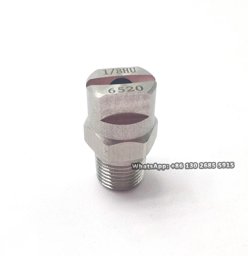 شحن مجاني 1/8 "1/4" 15 ~ 110 درجة SS304 مروحة مسطحة HVV HU فوهة الرش ، تنظيف المصنع الصناعي ، غسل إزالة الغبار