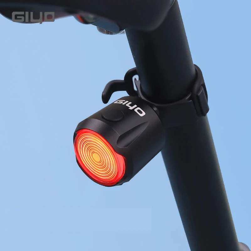 GIYO Smart Auto Brake Sensing Light IP66 Waterproof LED Charging Cycling Taillight Bike High Brightness Rear Light Accessories