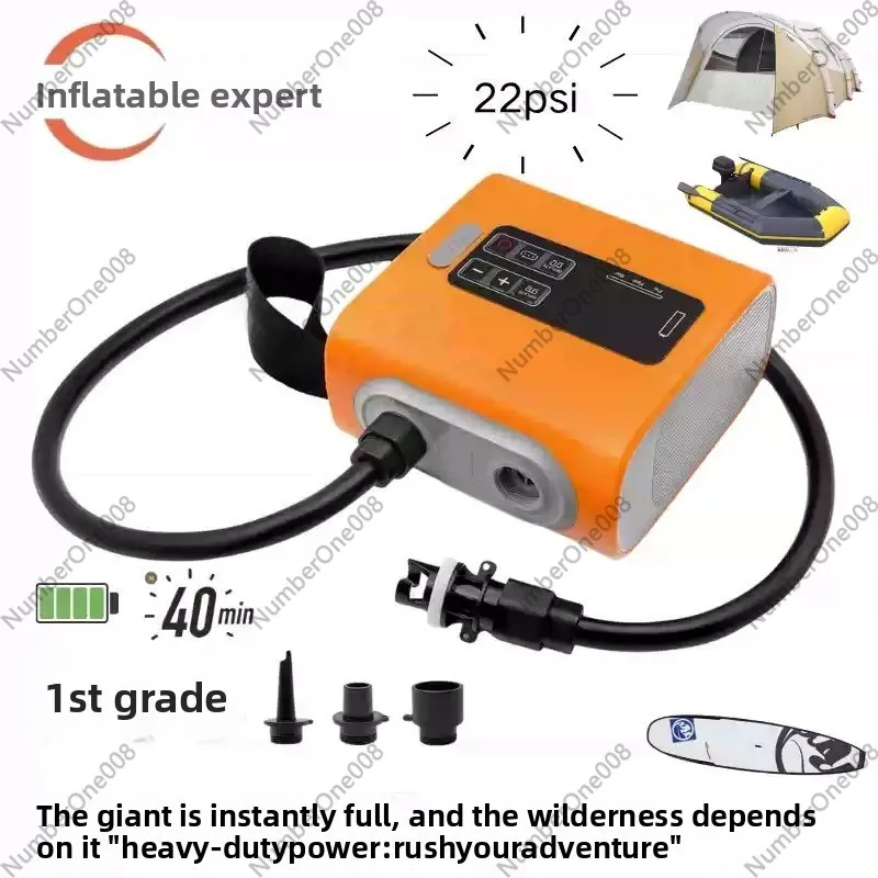 1-2 Min High Pressure Rechargeable Air Pump, Portable Handheld Electric Air Compressor for Inflatables