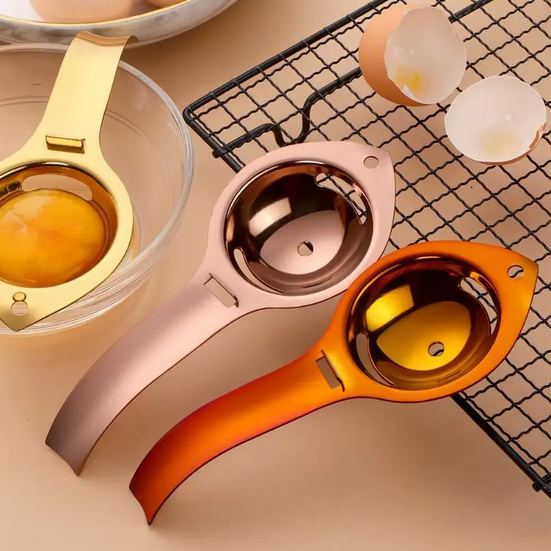 Hot Sale Egg Yolk White Filter Food Grade Eggs Divider Stainless Steel Sieve Kitchen Gadget Baker Tool Egg Extractor