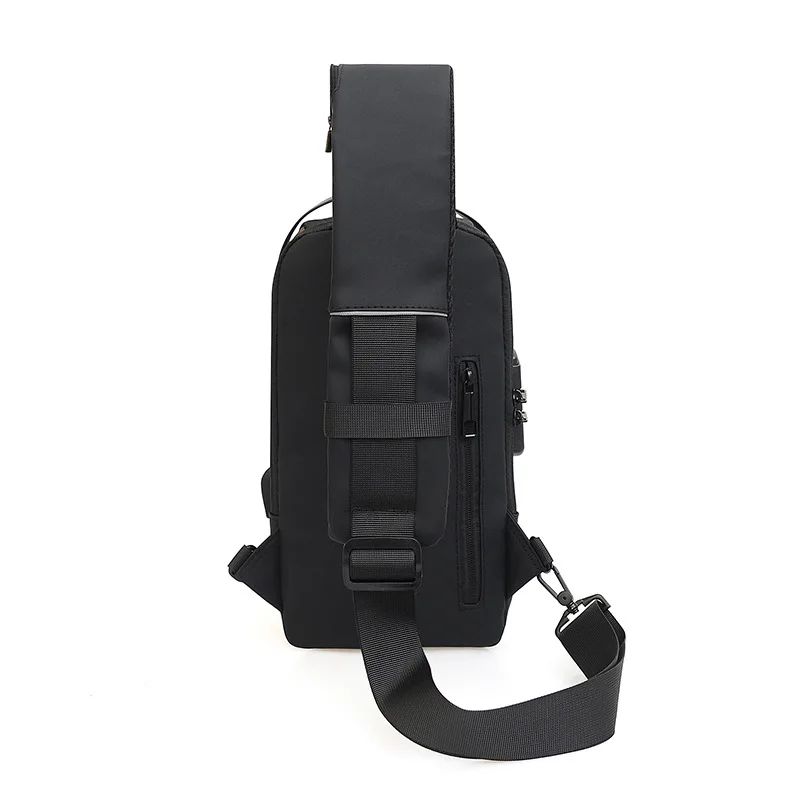 Men Fashion Anti-Theft Chest Bag with Password Lock, Nylon Large Capacity Single Shoulder Crossbody Handbag for Daily Use