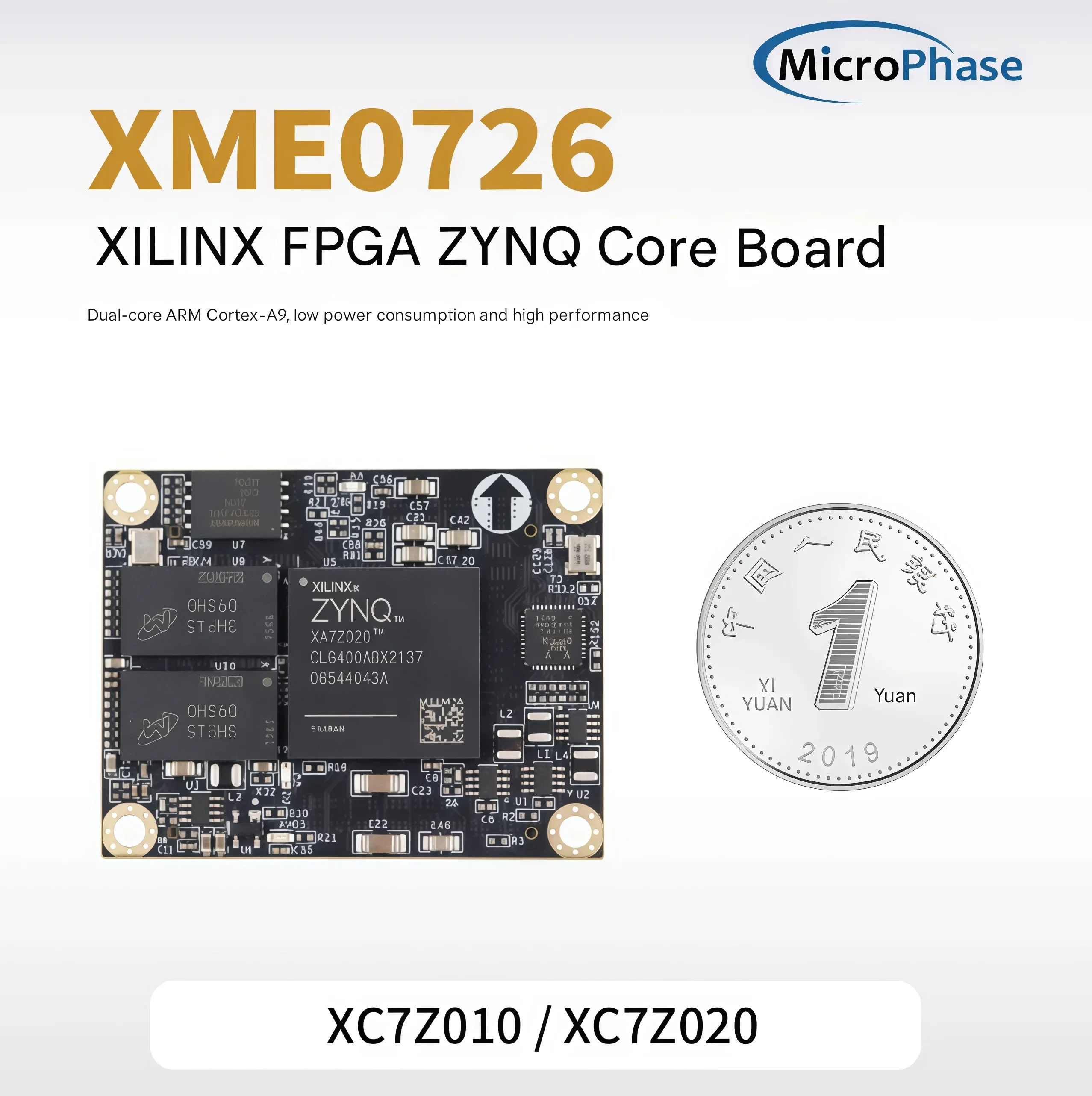 ToPESsMicrophase FPGA Core Board Xilinx ZYNQ7020 ARM Industrial Grade ZYNQ Core Board XME0726-10I/XME0726-20I