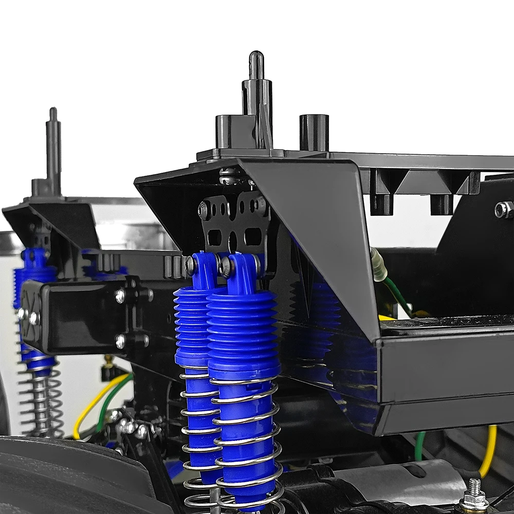 TRINOOD 4 szt. Metalowe wieże amortyzujące przednie i tylne mocowanie z podwyższonymi amortyzatorami + 10mm dla 1/10 Tamiya claod Buster 4 × 4 × 4