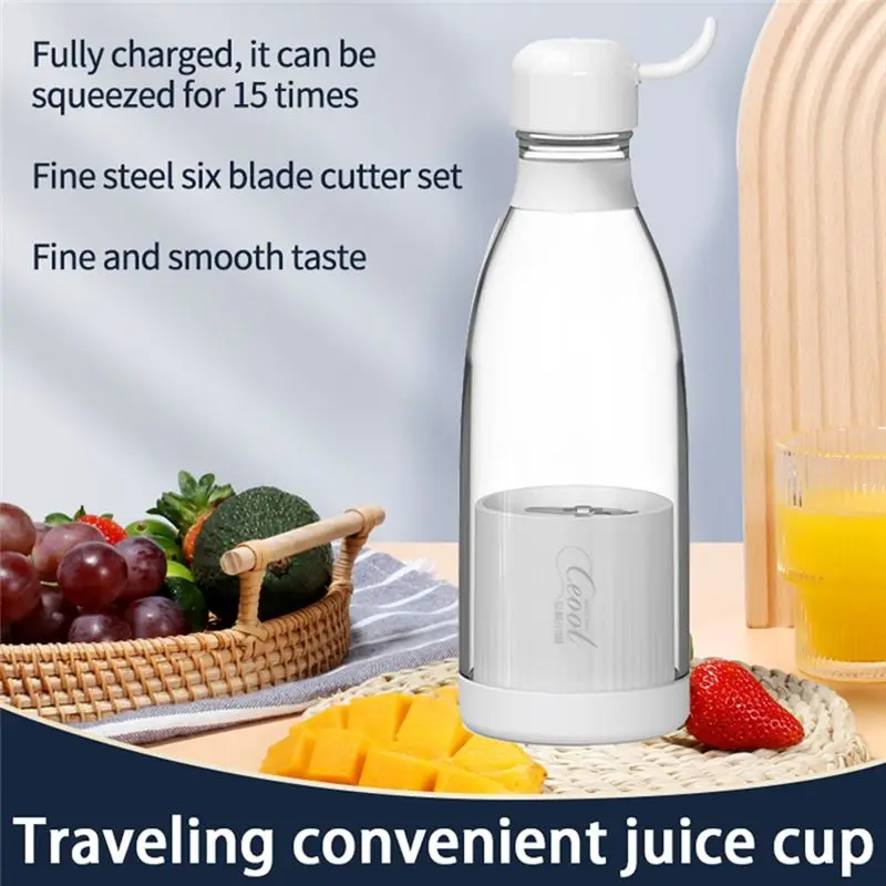 AA10RR 300ML USB Blender Quick Juicing Portable Blender Rechargeable Juices Cup Smoothie Mini Handheld Fruit Mixer